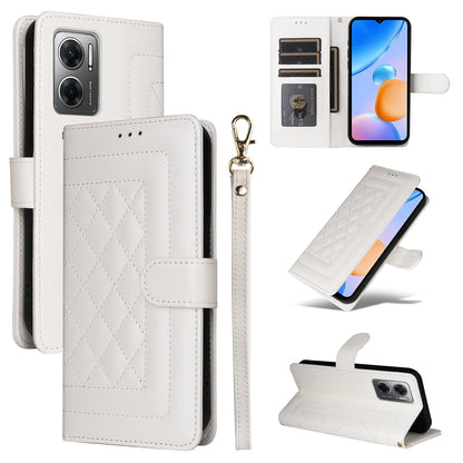 Xiaomi Redmi 10 5G Diamond Lattice Leather Flip Phone Case - Durable and Convenient Holder with Precision Cutouts