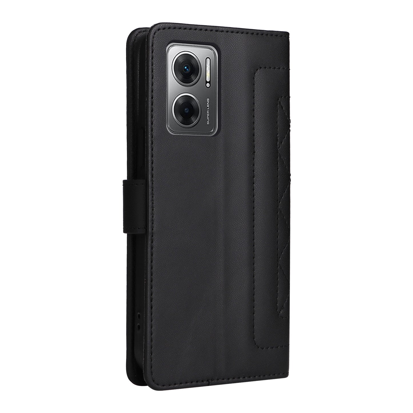 Xiaomi Redmi 10 5G Diamond Lattice Leather Flip Phone Case - Durable and Convenient Holder with Precision Cutouts