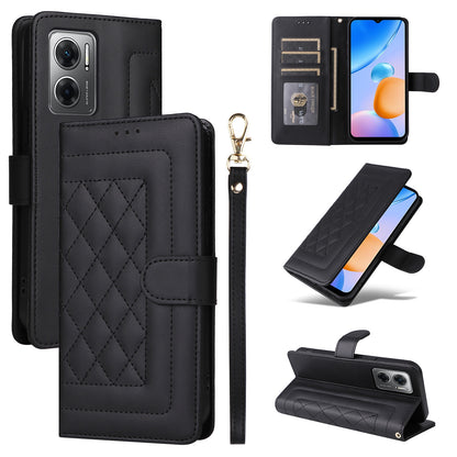Xiaomi Redmi 10 5G Diamond Lattice Leather Flip Phone Case - Durable and Convenient Holder with Precision Cutouts