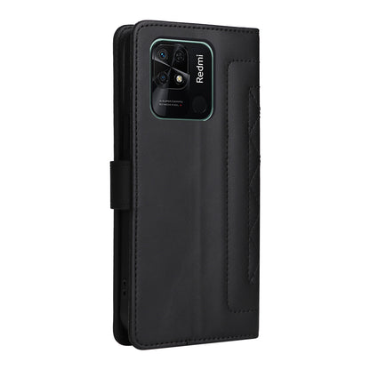 Xiaomi Redmi 10C Diamond Lattice Leather Flip Phone Case - Durable and Convenient Holder with Precision Cutouts