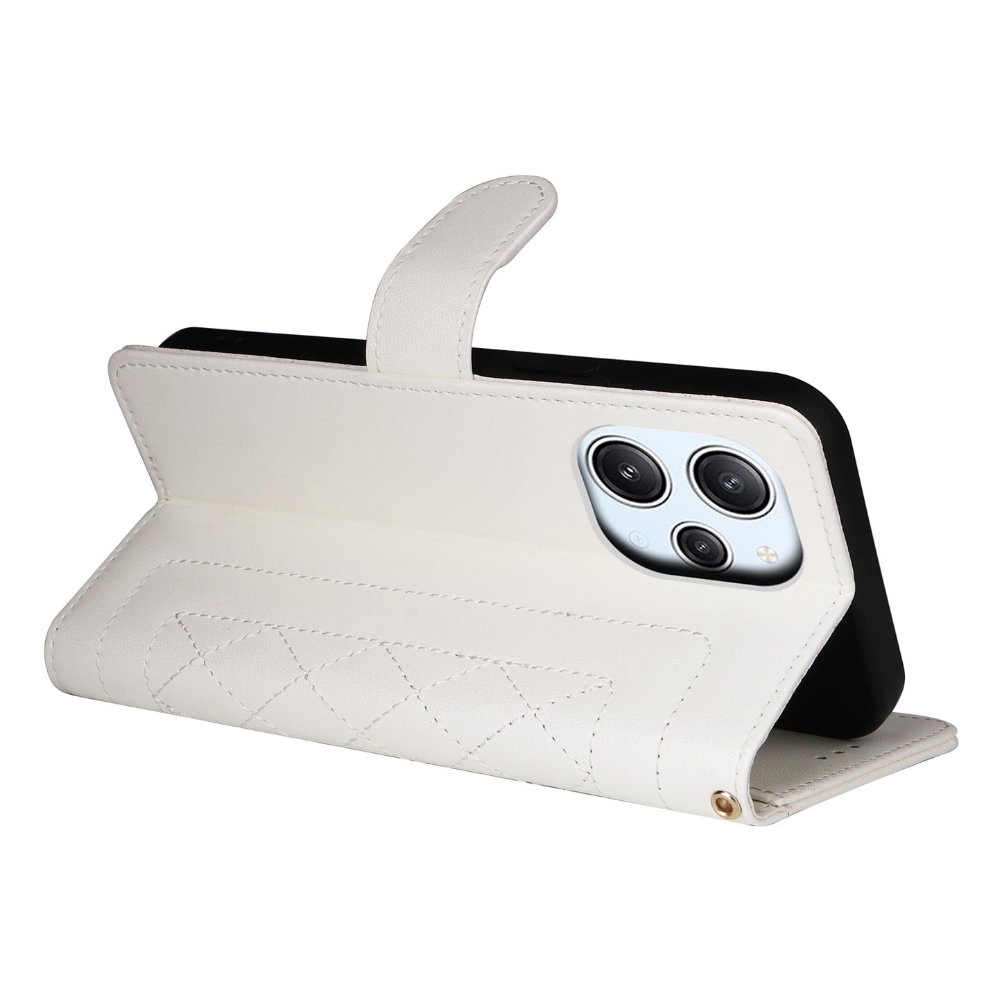 Xiaomi Redmi 12 4G Diamond Lattice Leather Flip Phone Case - Durable and Convenient Holder with Precision Cutouts