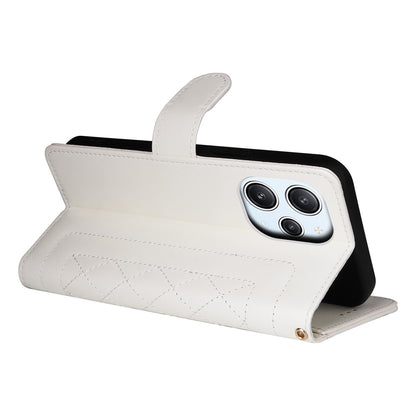 Xiaomi Redmi 12 4G Diamond Lattice Leather Flip Phone Case - Durable and Convenient Holder with Precision Cutouts