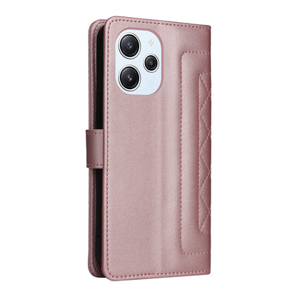 Xiaomi Redmi 12 4G Diamond Lattice Leather Flip Phone Case - Durable and Convenient Holder with Precision Cutouts