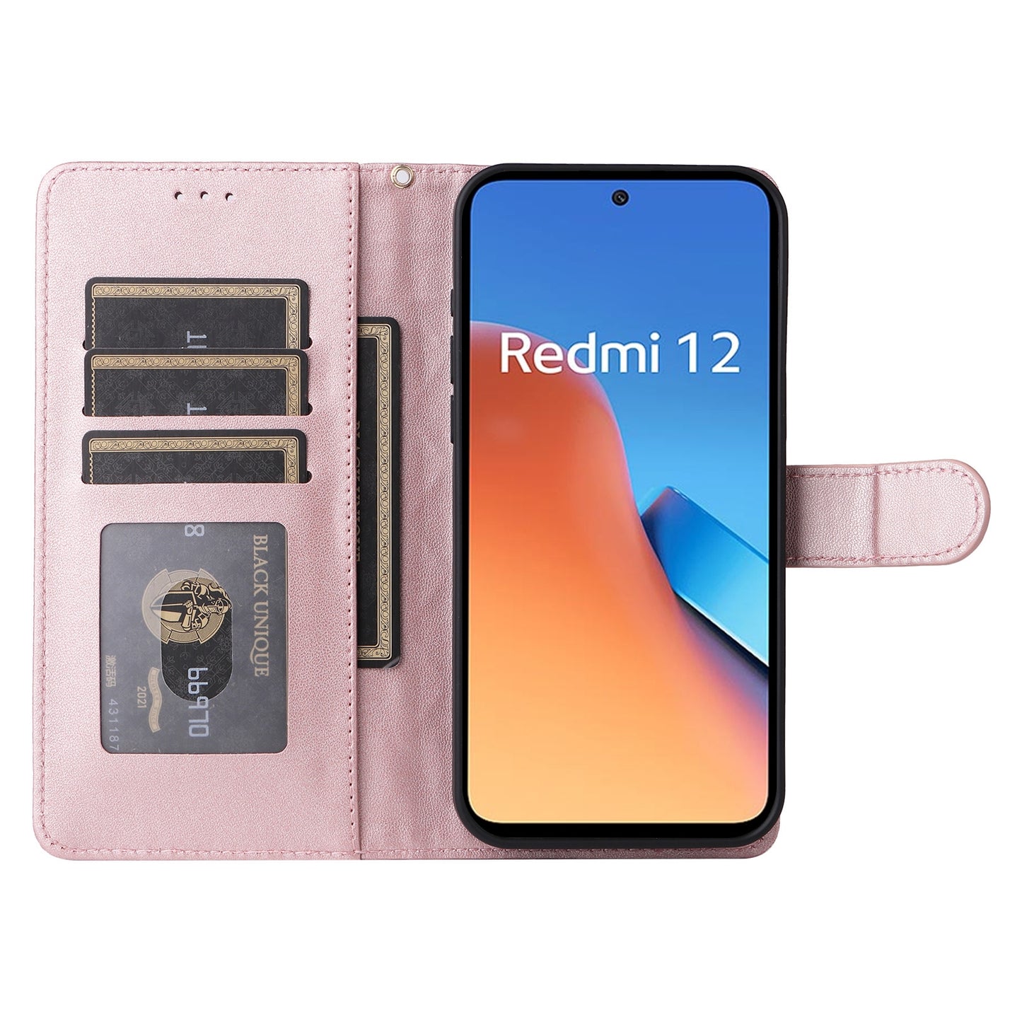 Xiaomi Redmi 12 4G Diamond Lattice Leather Flip Phone Case - Durable and Convenient Holder with Precision Cutouts