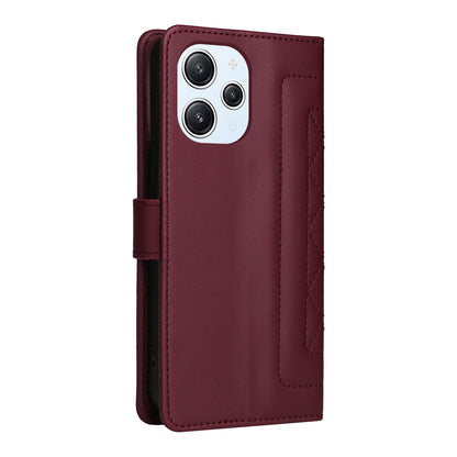 Xiaomi Redmi 12 4G Diamond Lattice Leather Flip Phone Case - Durable and Convenient Holder with Precision Cutouts