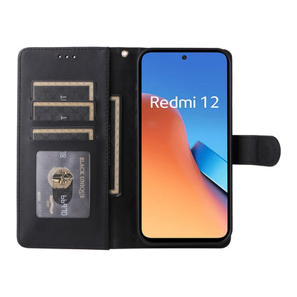 Xiaomi Redmi 12 4G Diamond Lattice Leather Flip Phone Case - Durable and Convenient Holder with Precision Cutouts