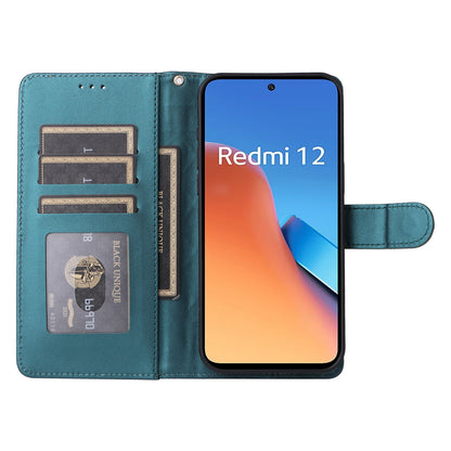 Xiaomi Redmi 12 4G Diamond Lattice Leather Flip Phone Case - Durable and Convenient Holder with Precision Cutouts