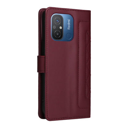 Xiaomi Redmi 12C Diamond Lattice Leather Flip Phone Case - Durable and Convenient Holder with Precision Cutouts