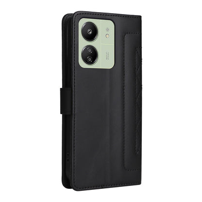 Xiaomi Redmi 13C Diamond Lattice Leather Flip Phone Case - Durable and Convenient Holder with Precision Cutouts