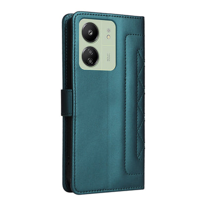 Xiaomi Redmi 13C Diamond Lattice Leather Flip Phone Case - Durable and Convenient Holder with Precision Cutouts