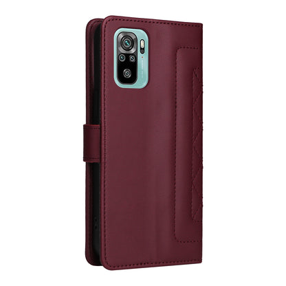 Xiaomi Redmi Note 10 Diamond Lattice Leather Flip Phone Case - Durable and Convenient Holder with Precision Cutouts