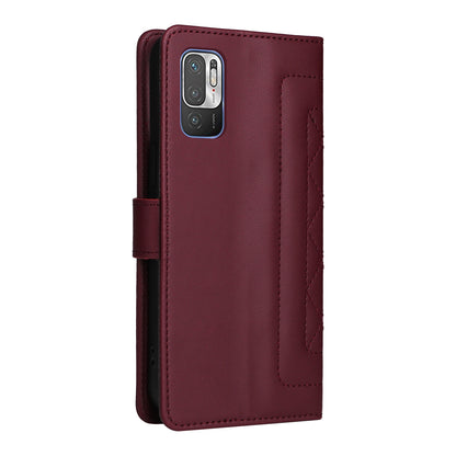 Xiaomi Redmi Note 10 5G Diamond Lattice Leather Flip Phone Case - Durable and Convenient Holder with Precision Cutouts