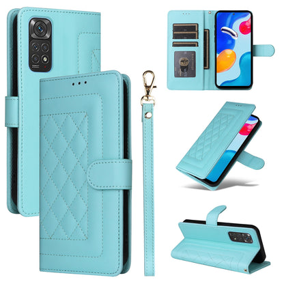 Xiaomi Redmi Note 11s / 12s Diamond Lattice Leather Flip Phone Case - Durable and Convenient Holder with Precision Cutouts