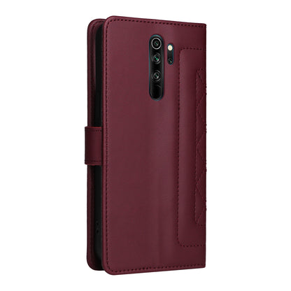 Xiaomi Redmi Note 8 Pro Diamond Lattice Leather Flip Phone Case - Durable and Convenient Holder with Precision Cutouts