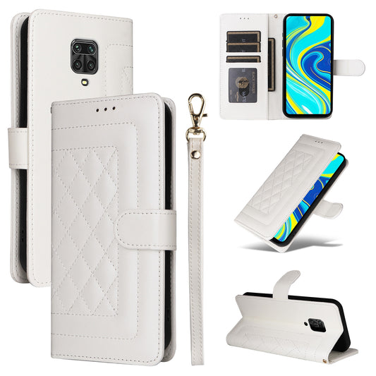 Xiaomi Redmi Note 9s Diamond Lattice Leather Flip Phone Case - Durable and Convenient Holder with Precision Cutouts