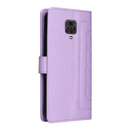 Xiaomi Redmi Note 9s Diamond Lattice Leather Flip Phone Case - Durable and Convenient Holder with Precision Cutouts