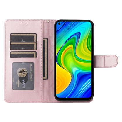 Xiaomi Redmi Note 9 Diamond Lattice Leather Flip Phone Case - Durable and Convenient Holder with Precision Cutouts