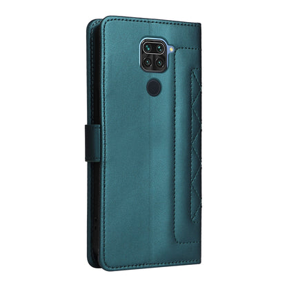 Xiaomi Redmi Note 9 Diamond Lattice Leather Flip Phone Case - Durable and Convenient Holder with Precision Cutouts