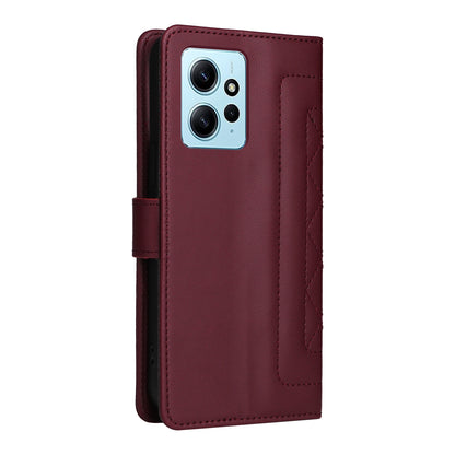Xiaomi Redmi Note 12 4G Diamond Lattice Leather Flip Phone Case - Durable and Convenient Holder with Precision Cutouts