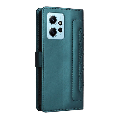 Xiaomi Redmi Note 12 4G Diamond Lattice Leather Flip Phone Case - Durable and Convenient Holder with Precision Cutouts