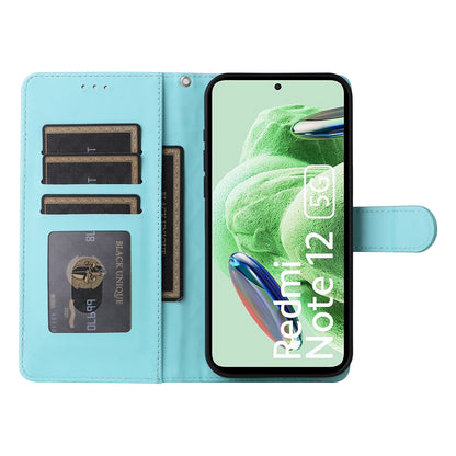 Xiaomi Redmi Note 12 5G / Poco X5 Diamond Lattice Leather Flip Phone Case - Durable and Convenient Holder with Precision Cutouts