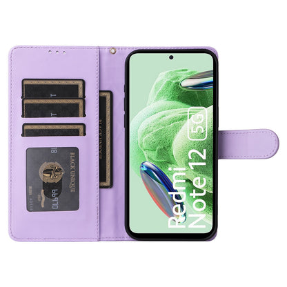 Xiaomi Redmi Note 12 5G / Poco X5 Diamond Lattice Leather Flip Phone Case - Durable and Convenient Holder with Precision Cutouts