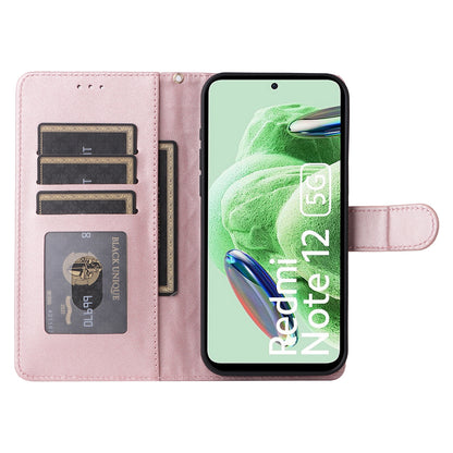 Xiaomi Redmi Note 12 5G / Poco X5 Diamond Lattice Leather Flip Phone Case - Durable and Convenient Holder with Precision Cutouts