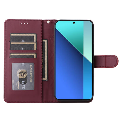 Xiaomi Redmi Note 13 4G Diamond Lattice Leather Flip Phone Case - Durable and Convenient Holder with Precision Cutouts