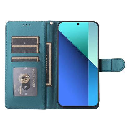 Xiaomi Redmi Note 13 4G Diamond Lattice Leather Flip Phone Case - Durable and Convenient Holder with Precision Cutouts