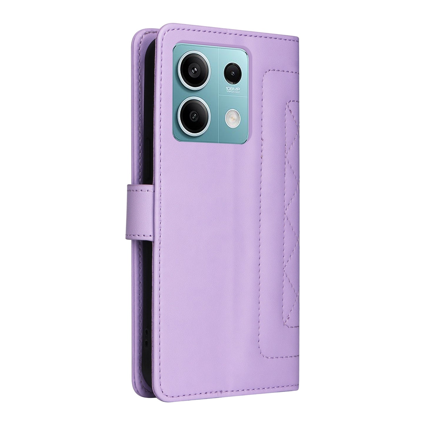 Xiaomi Redmi Note 13 5G Diamond Lattice Leather Flip Phone Case - Durable and Convenient Holder with Precision Cutouts