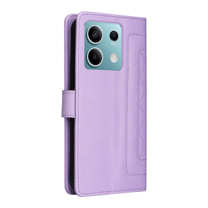 Xiaomi Redmi Note 13 5G Diamond Lattice Leather Flip Phone Case - Durable and Convenient Holder with Precision Cutouts