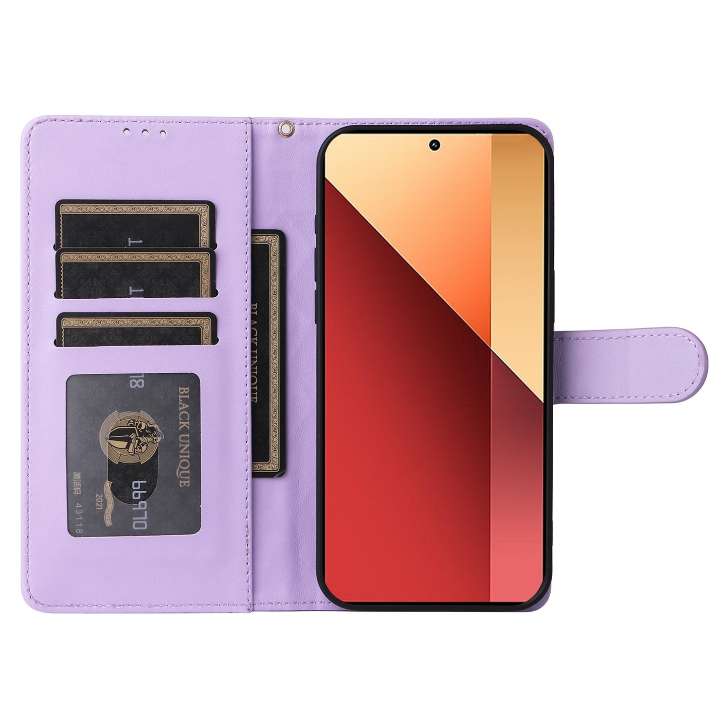 Xiaomi Redmi Note 13 5G Diamond Lattice Leather Flip Phone Case - Durable and Convenient Holder with Precision Cutouts