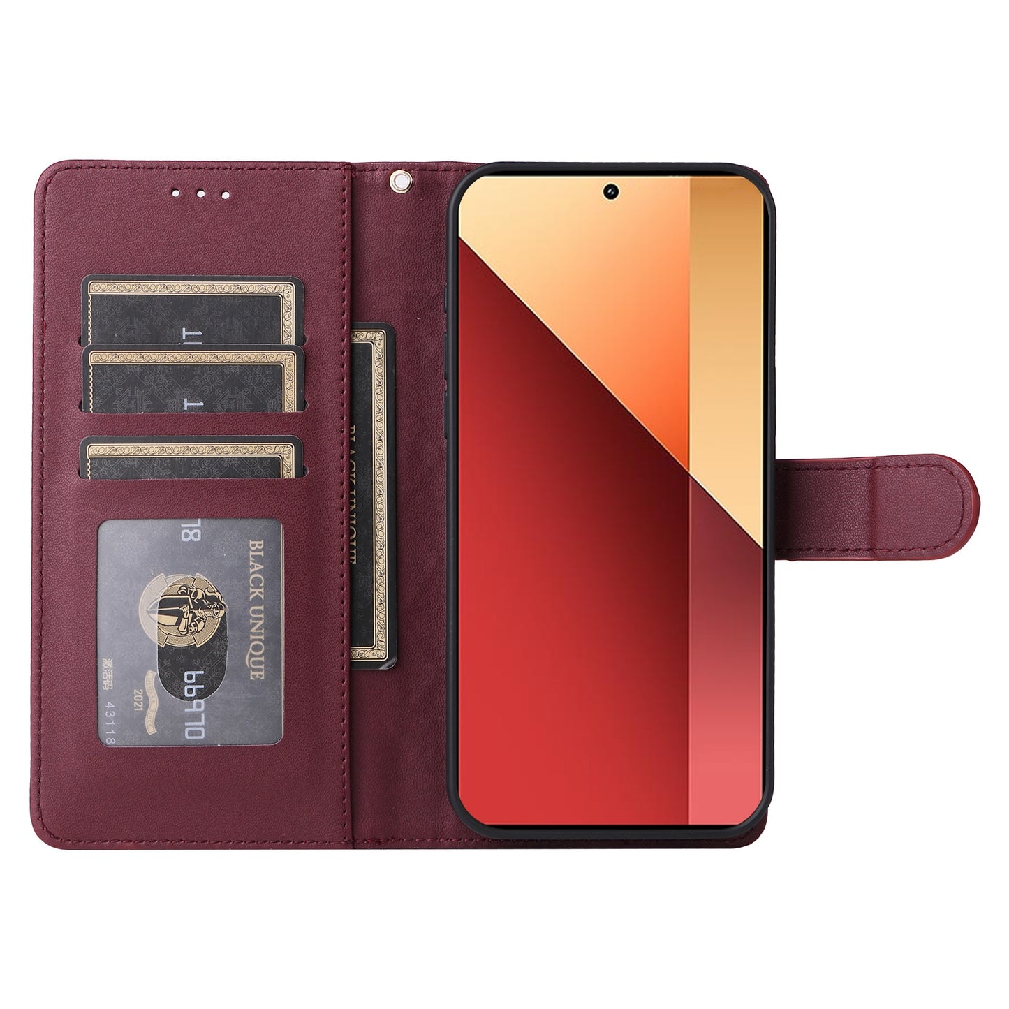 Xiaomi Redmi Note 13 5G Diamond Lattice Leather Flip Phone Case - Durable and Convenient Holder with Precision Cutouts