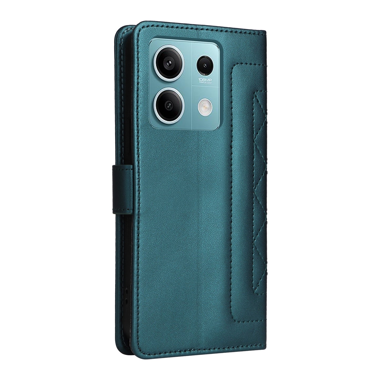 Xiaomi Redmi Note 13 5G Diamond Lattice Leather Flip Phone Case - Durable and Convenient Holder with Precision Cutouts