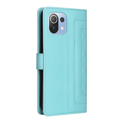 Xiaomi Mi 11 Lite Diamond Lattice Leather Flip Phone Case - Durable and Convenient Holder with Precision Cutouts