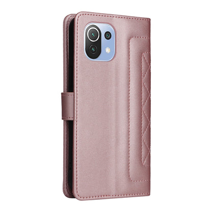 Xiaomi Mi 11 Lite Diamond Lattice Leather Flip Phone Case - Durable and Convenient Holder with Precision Cutouts