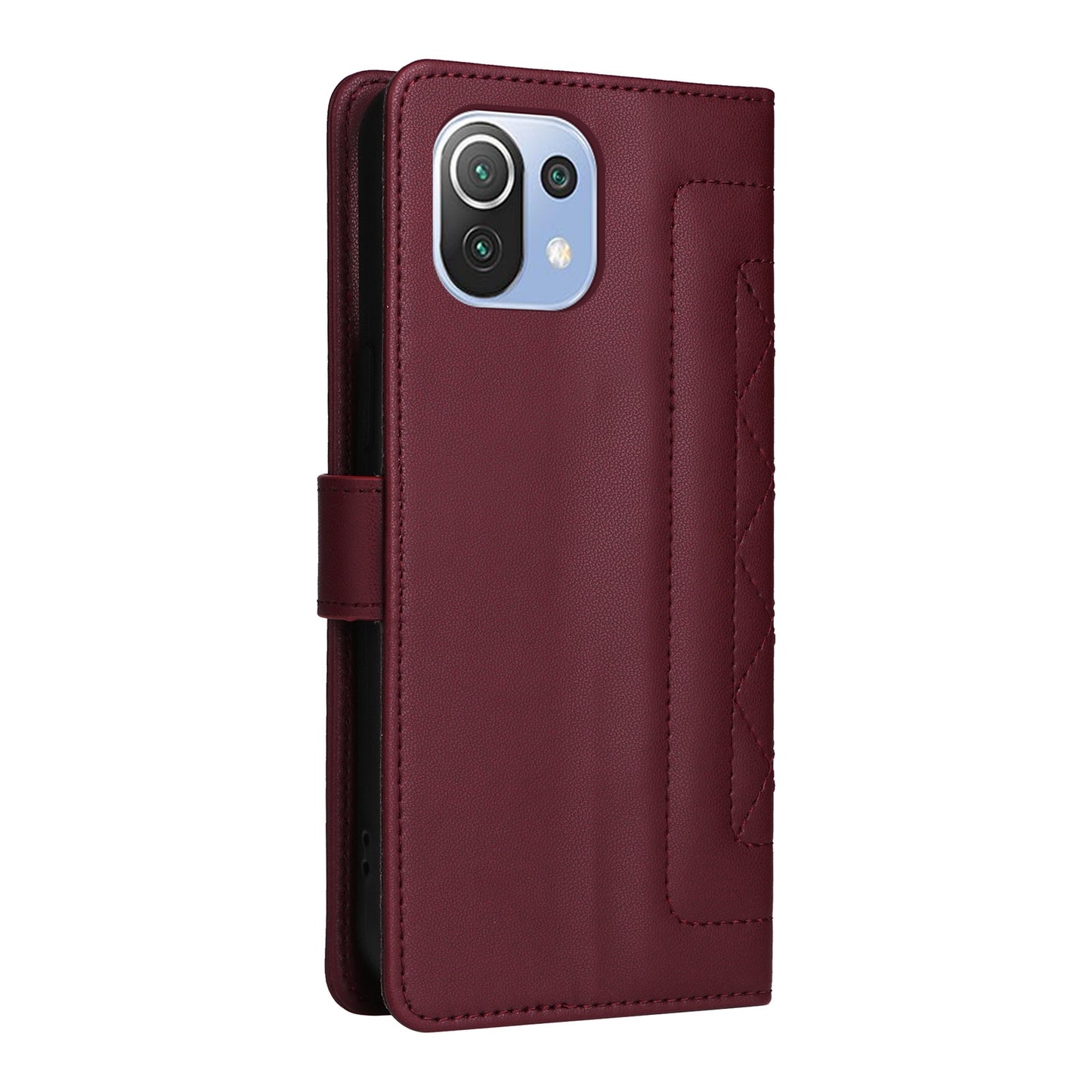 Xiaomi Mi 11 Lite Diamond Lattice Leather Flip Phone Case - Durable and Convenient Holder with Precision Cutouts