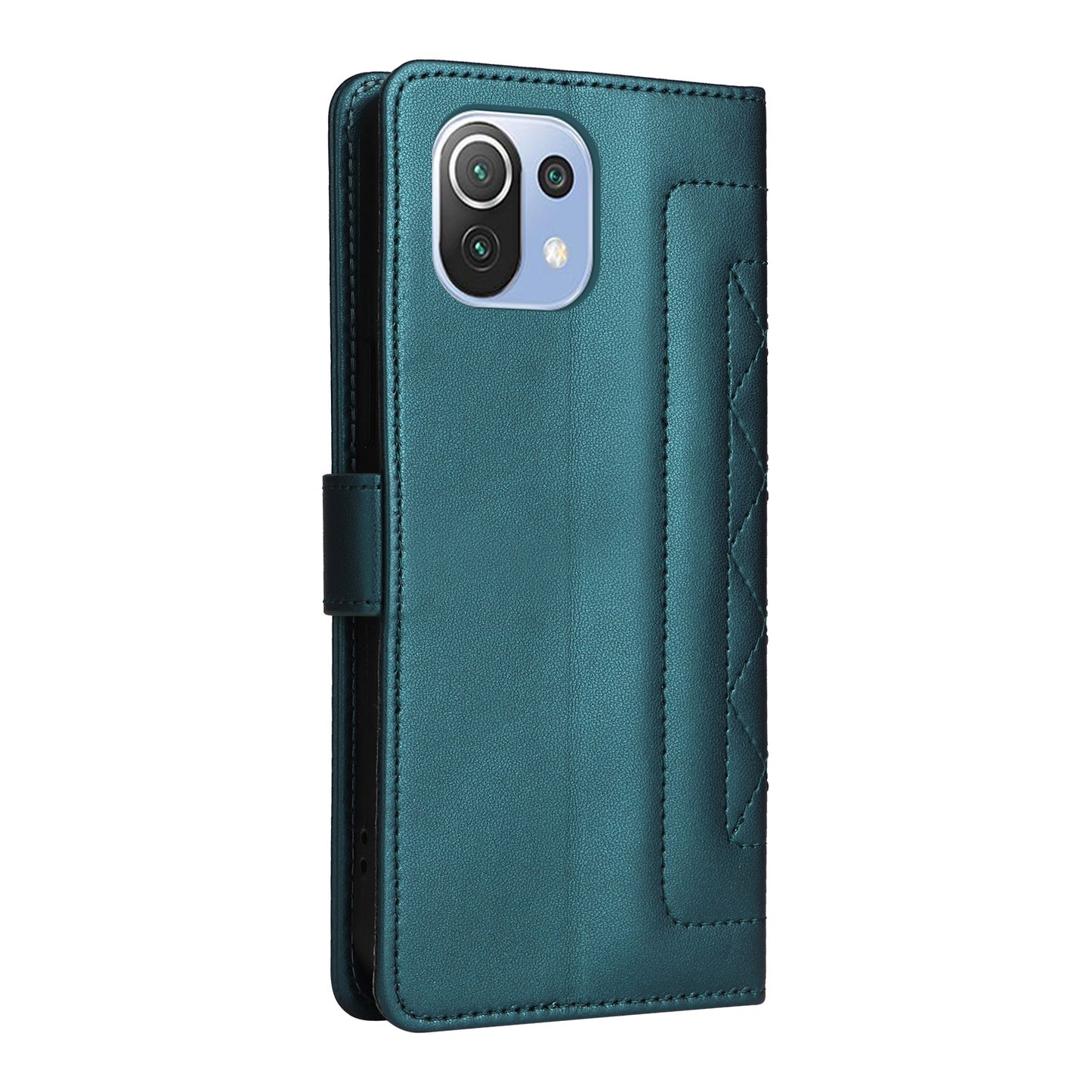 Xiaomi Mi 11 Lite Diamond Lattice Leather Flip Phone Case - Durable and Convenient Holder with Precision Cutouts