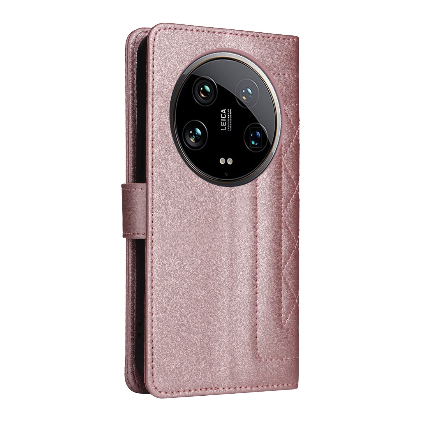 Xiaomi 14 Ultra Diamond Lattice Leather Flip Phone Case - Durable and Convenient Holder with Precision Cutouts
