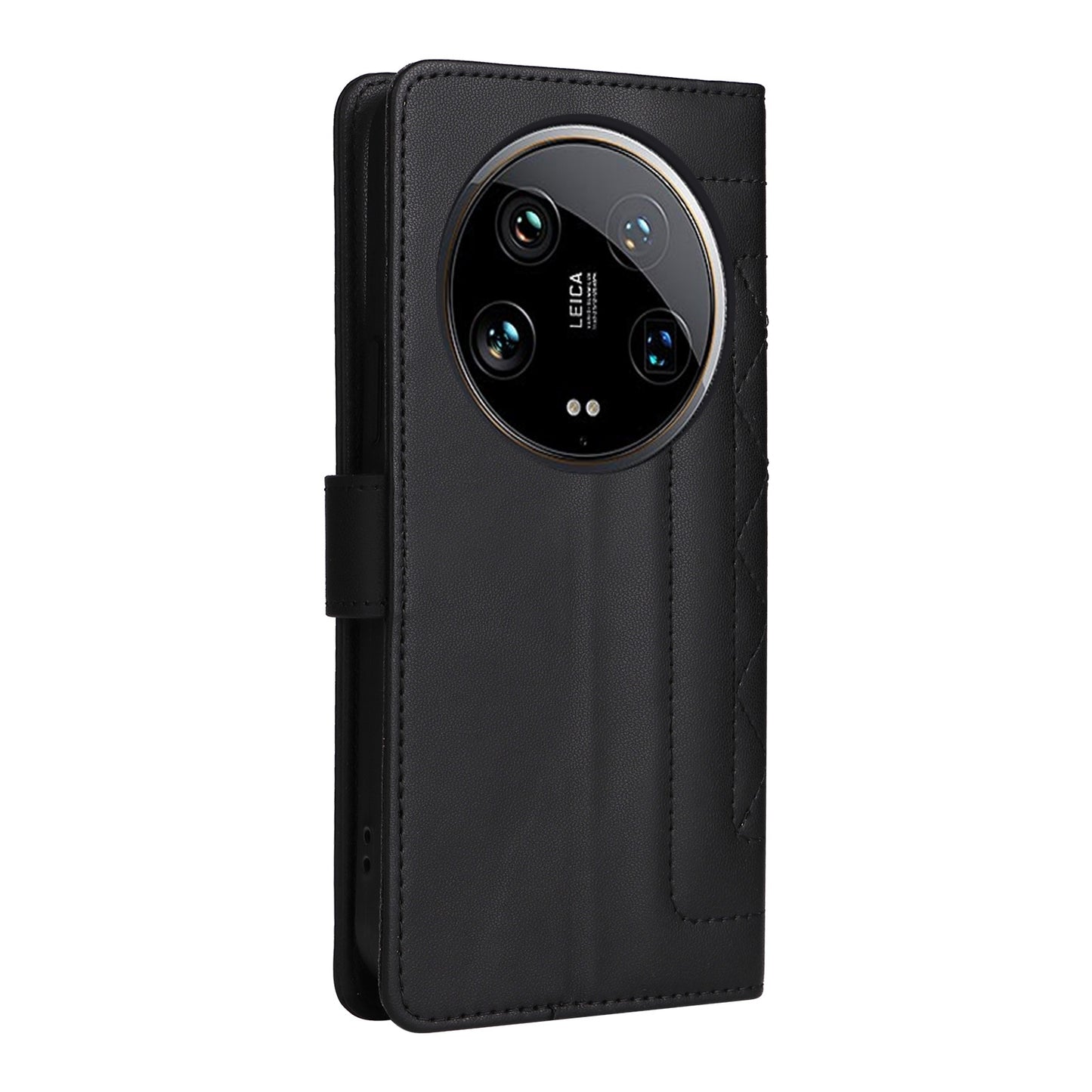 Xiaomi 14 Ultra Diamond Lattice Leather Flip Phone Case - Durable and Convenient Holder with Precision Cutouts