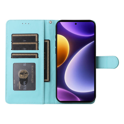 Xiaomi Poco F5 Diamond Lattice Leather Flip Phone Case - Durable and Convenient Holder with Precision Cutouts