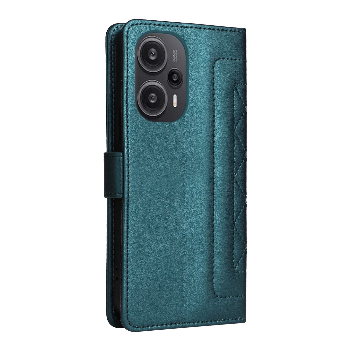 Xiaomi Poco F5 Diamond Lattice Leather Flip Phone Case - Durable and Convenient Holder with Precision Cutouts
