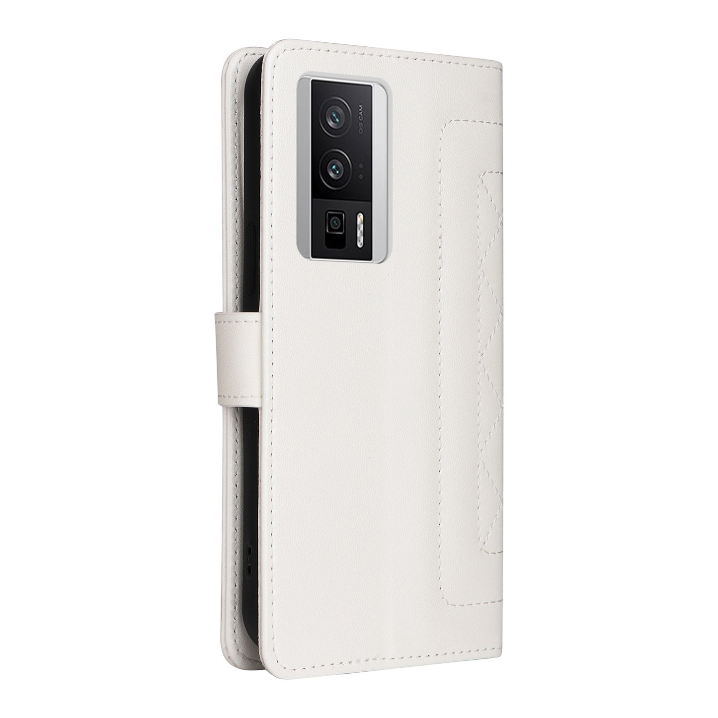 Xiaomi Poco F5 Pro Diamond Lattice Leather Flip Phone Case - Durable and Convenient Holder with Precision Cutouts