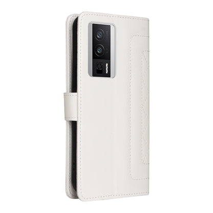 Xiaomi Poco F5 Pro Diamond Lattice Leather Flip Phone Case - Durable and Convenient Holder with Precision Cutouts