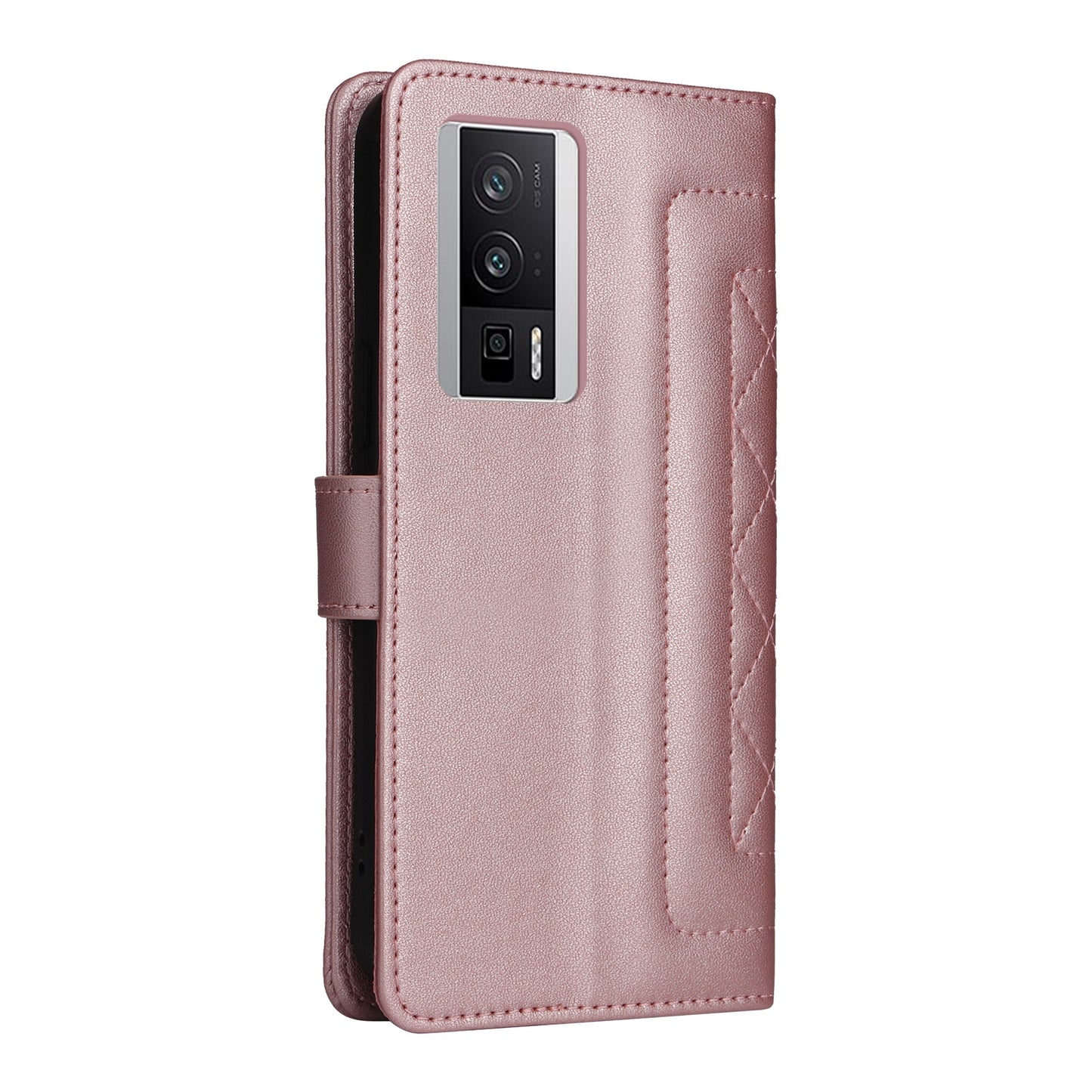 Xiaomi Poco F5 Pro Diamond Lattice Leather Flip Phone Case - Durable and Convenient Holder with Precision Cutouts