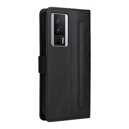 Xiaomi Poco F5 Pro Diamond Lattice Leather Flip Phone Case - Durable and Convenient Holder with Precision Cutouts