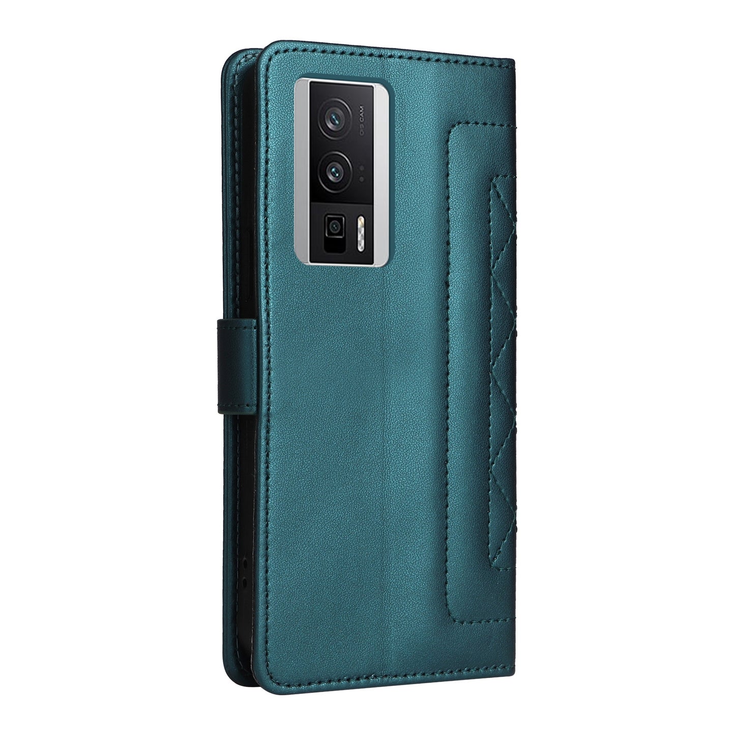 Xiaomi Poco F5 Pro Diamond Lattice Leather Flip Phone Case - Durable and Convenient Holder with Precision Cutouts