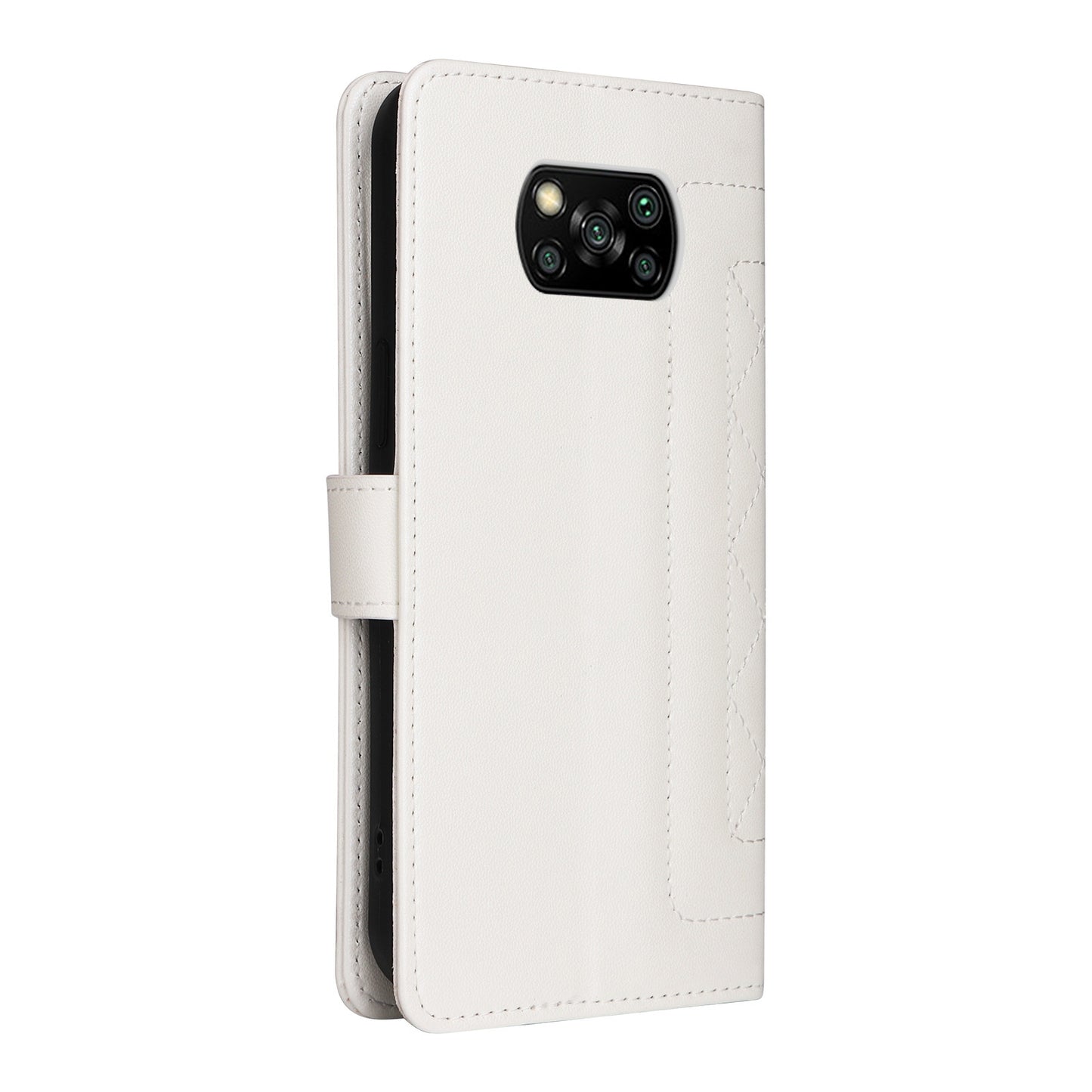 Xiaomi Poco X3 NFC Diamond Lattice Leather Flip Phone Case - Durable and Convenient Holder with Precision Cutouts