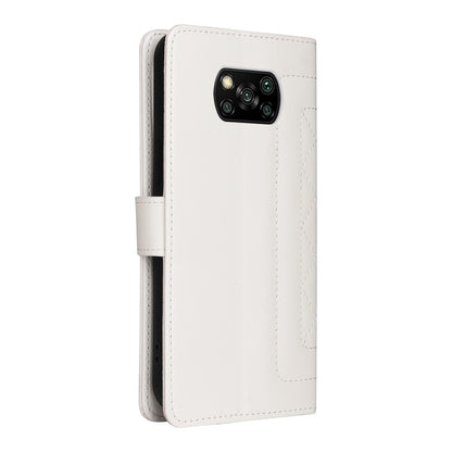 Xiaomi Poco X3 NFC Diamond Lattice Leather Flip Phone Case - Durable and Convenient Holder with Precision Cutouts