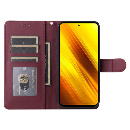 Xiaomi Poco X3 NFC Diamond Lattice Leather Flip Phone Case - Durable and Convenient Holder with Precision Cutouts